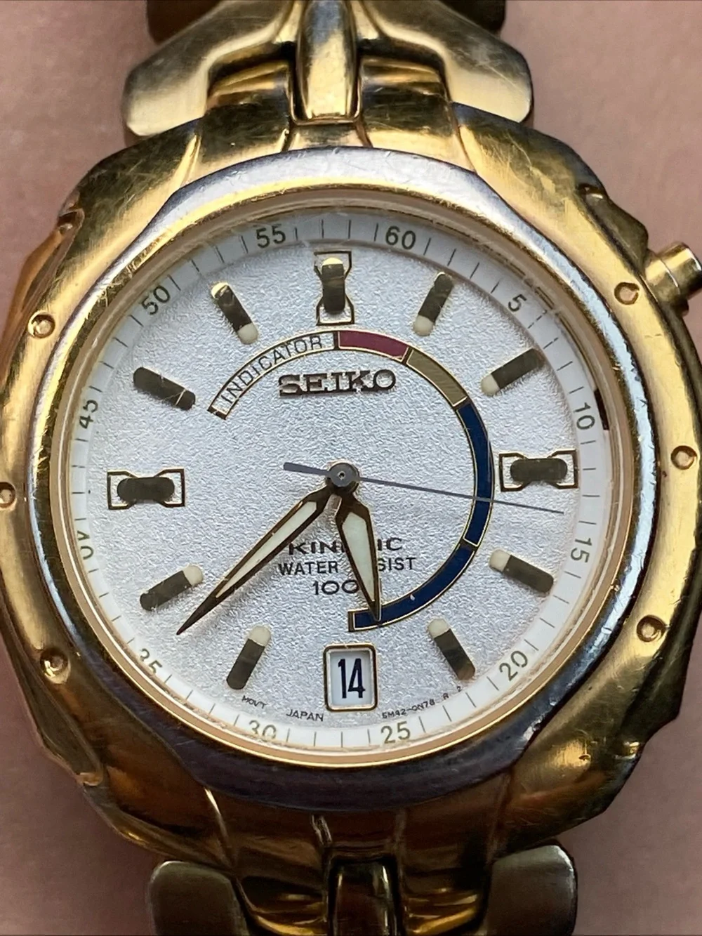 Seiko Kinetic men's watch water resist 100m